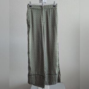 Zara Green and Purple Geometric Pajama Pants